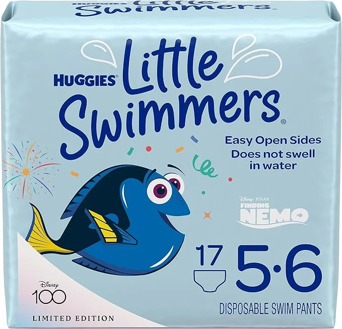 Huggies Little Swimmers Disposable Swim Diapers; Size 5-6 (32+ lbs); 17 Ct