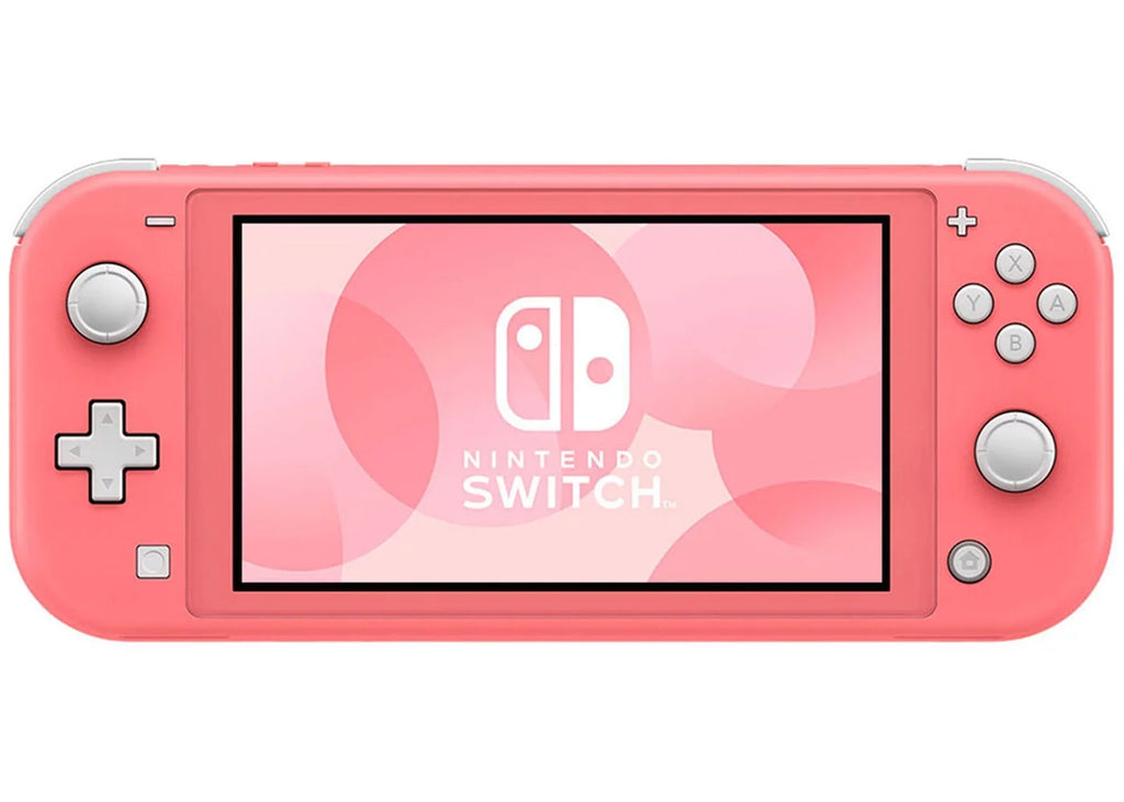 Nintendo Switch Lite (Coral) Bundle with 6Ave Cleaning Cloth and Pokemon Shield