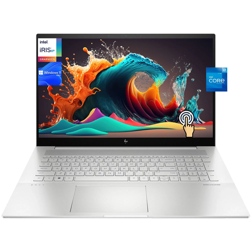 HP Envy 17 17.3" FHD Touchscreen [Windows 11 Pro] Business Laptop; Intel 12-Core i7-1260P; 64GB DDRR4 RAM; 2TB PCIe SSD; Iris Xe Graphic; Backlit KB; Wi-Fi6; Bluetooth 5.3; w/Office Accessories