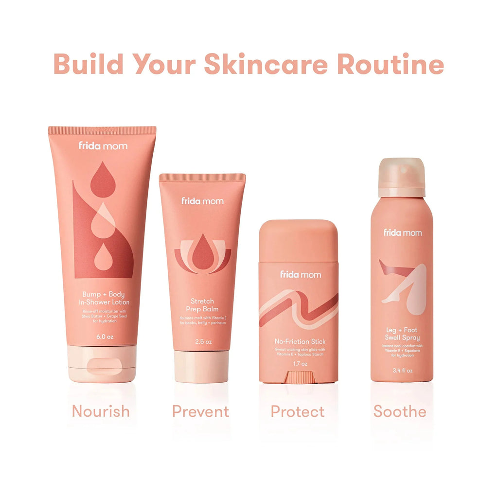 Frida Mom Pregnancy Skincare Body Relief Set for Stretch Marks; Dry Skin; Swelling Chafing - 4 Ct