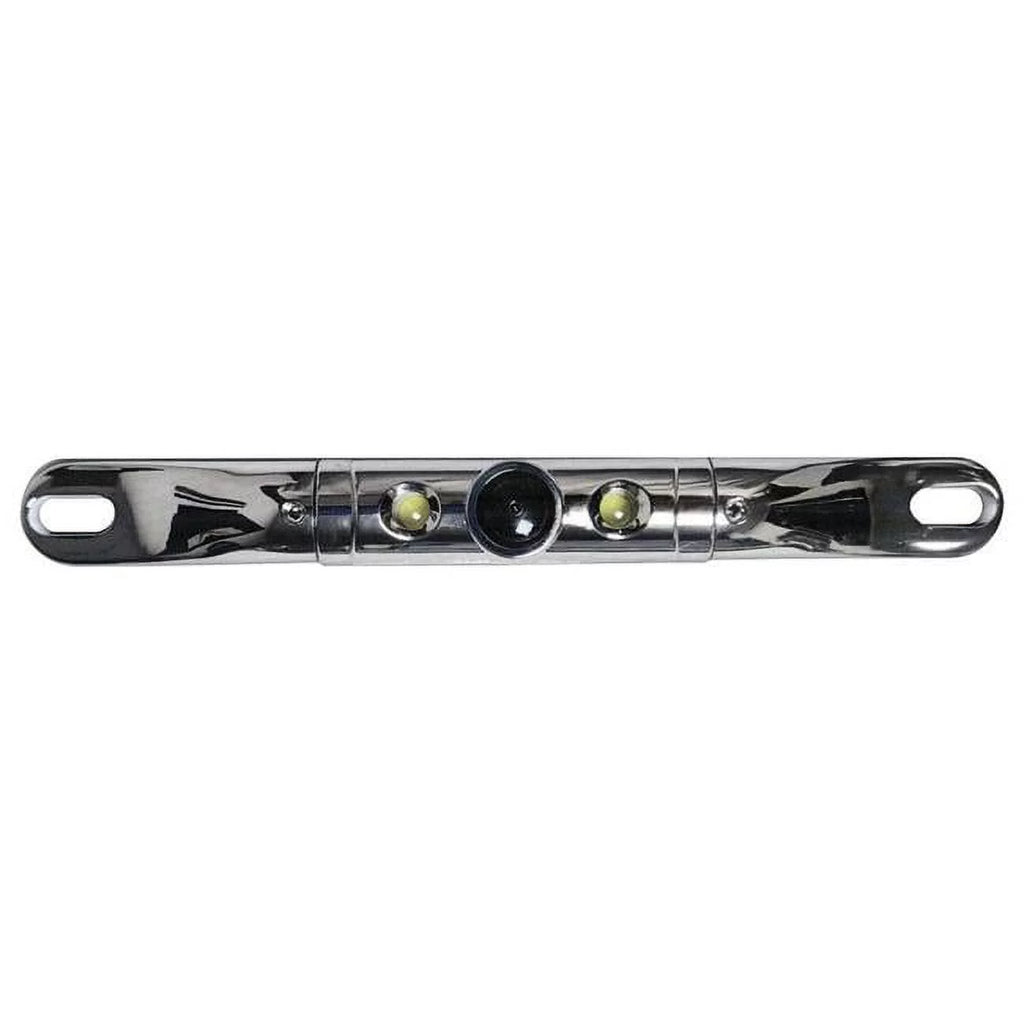 Boyo VTL402CLS Short-Bar License Plate CMOS Color Camera with Built in LED Lights Chrome