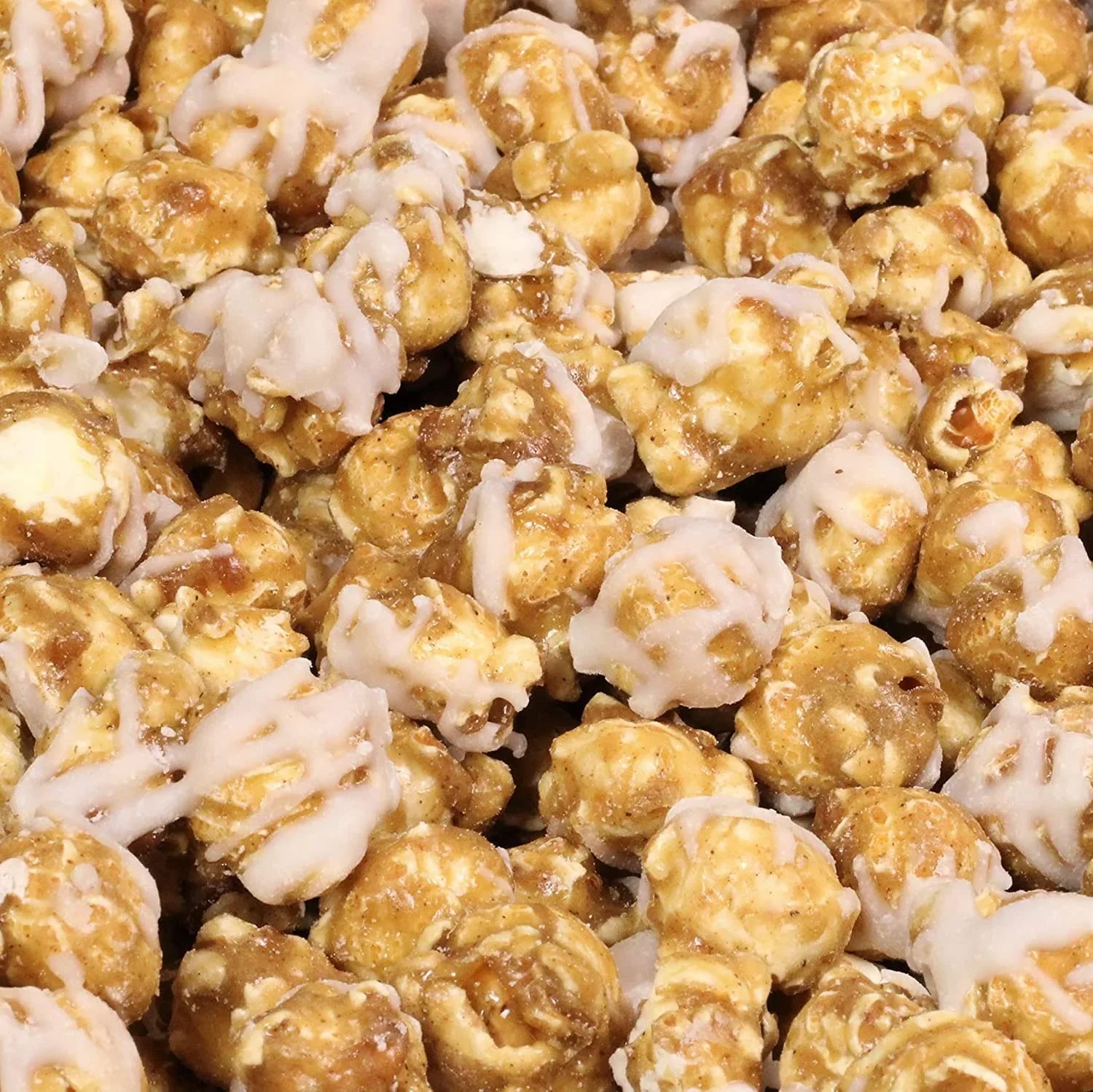 Grmet Cinnamon Swirl Popcorn By Its Delish; 1 Lb Bulk Bag; – Festive Caramel Air Popped Sweet Crunchy Popcorn With White Glaze Corn Snack; Parties – Gluten Free; Vegan; Kosher