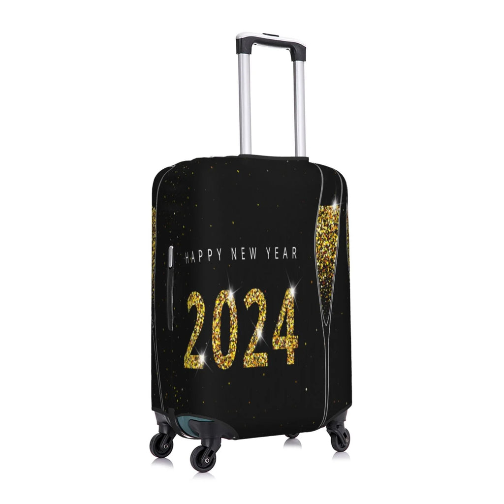 Haiem Happy New Year 2024 (2) Luggage Cover;Durable; Washable Suitcase Protector With Anti-Scratch Technology - Keep Your Luggage Looking New Medium