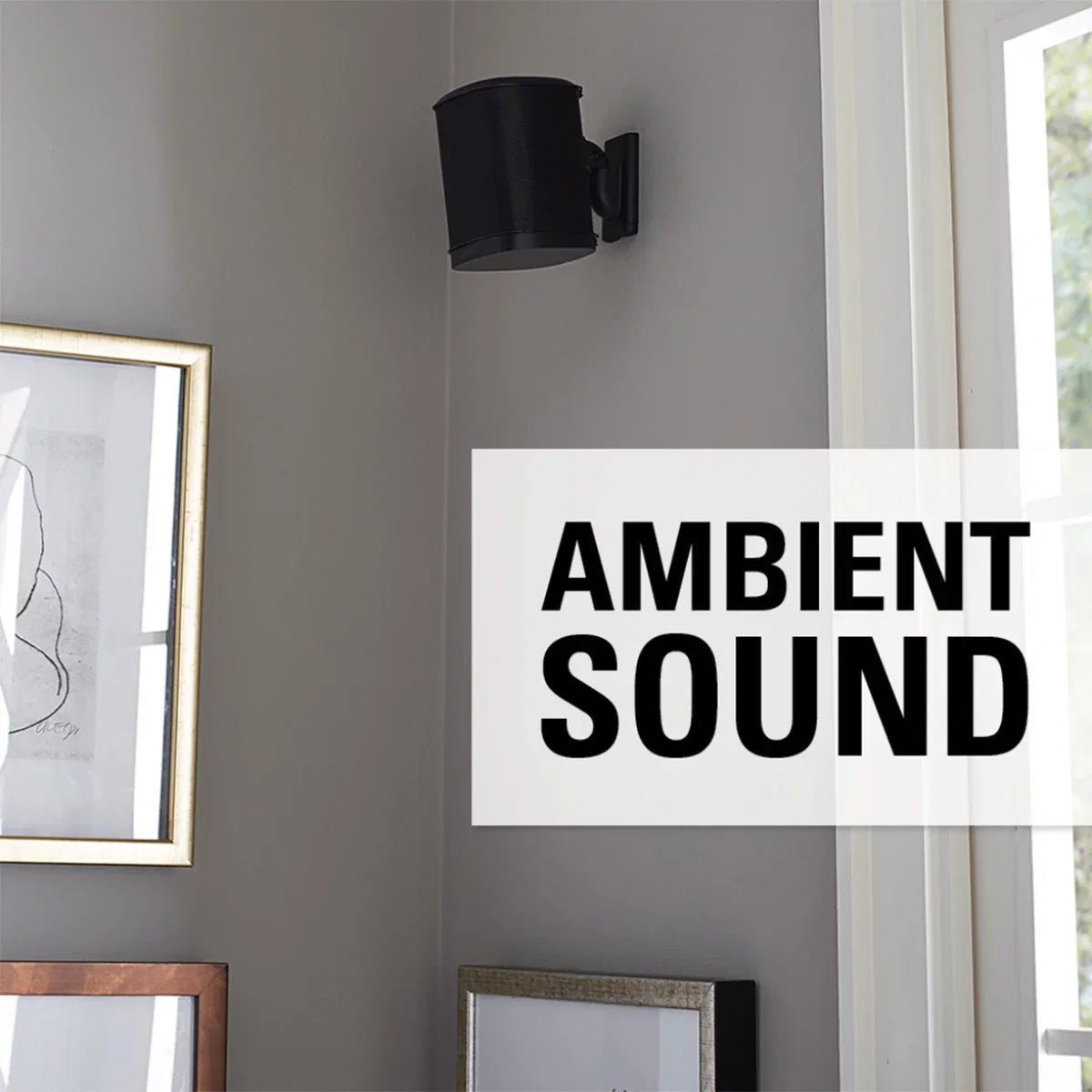 Sanus Wireless Speaker Swivel and Tilt Wall Mount for Sonos ONE; PLAY:1; and PLAY:3 - Each (Black)