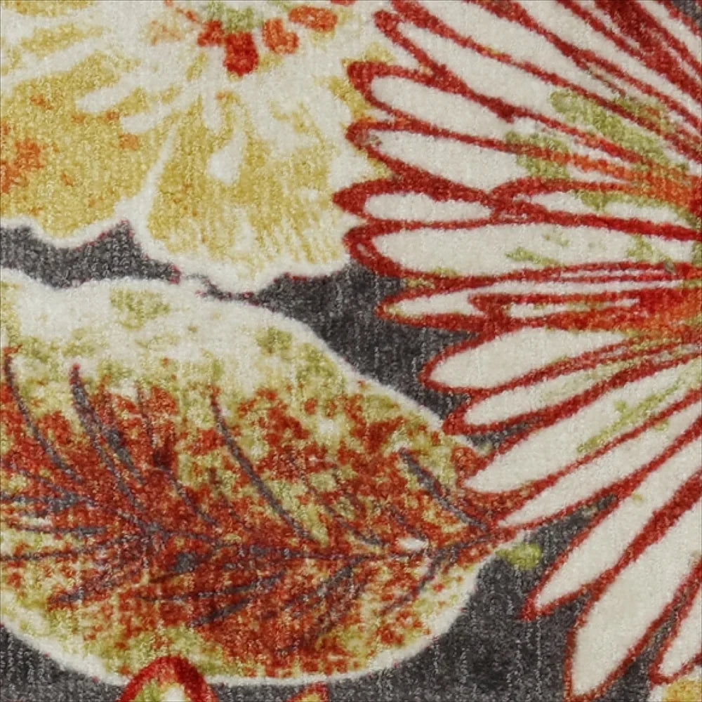 Mohawk Home New Wave Charm Multi Printed Area Rug; 7'6"x10'; Grey & Orange