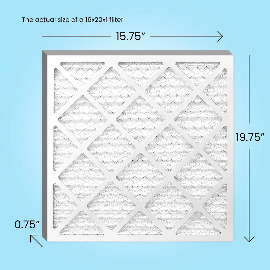 Simply Filters; 16x20x1 Air Filter; MERV 11; MPR 1000; AC Furnace Air Filter; 6-Pack