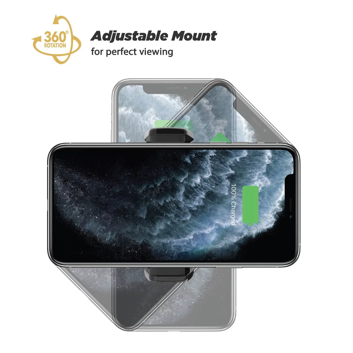 Scosche MGQVP-XTET MagicGrip Charge3 10W Qi Wireless Vent Mount - Black