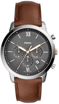 Men's Fossil Neutra Chronograph Brown Leather Band Watch FS5408