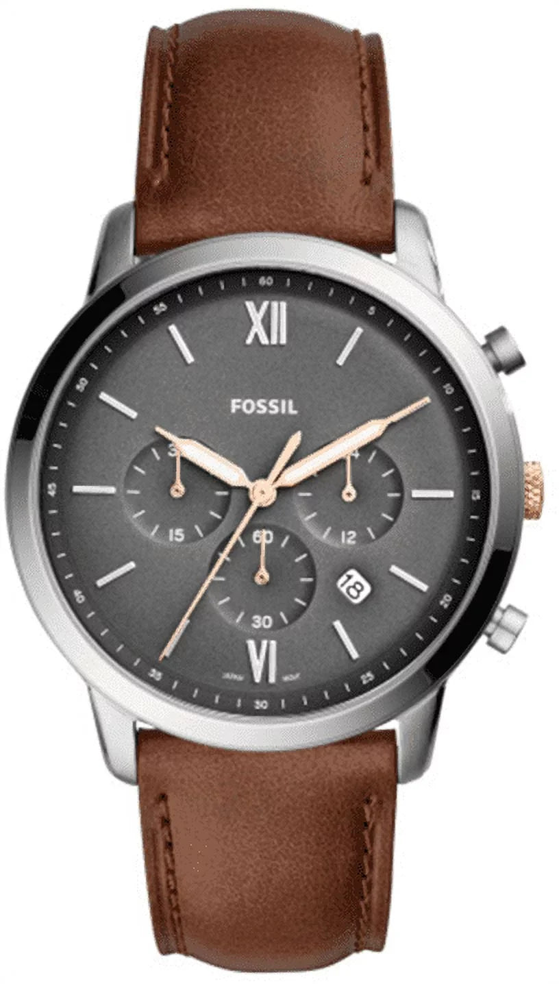 Men's Fossil Neutra Chronograph Brown Leather Band Watch FS5408