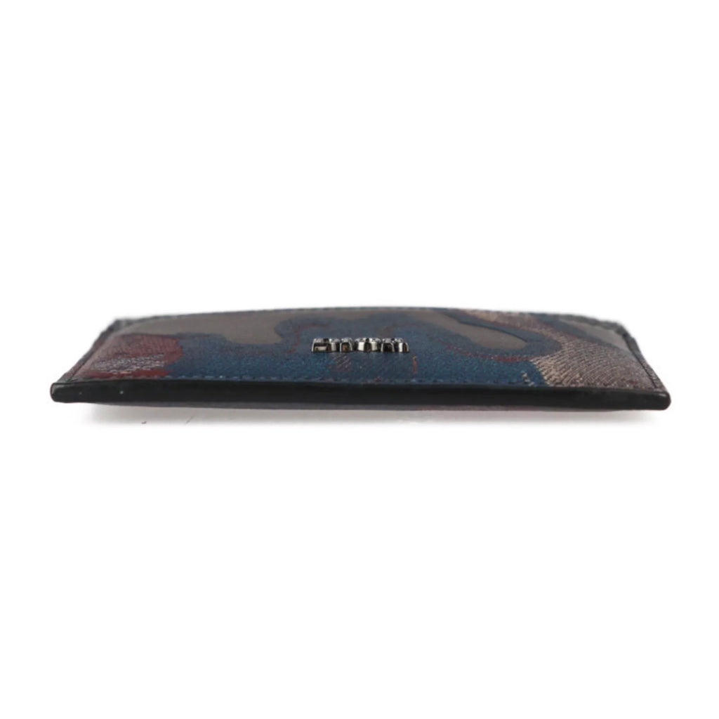 Pre-Owned Christian Dior Dior Card Case 2ESCH135UCN Calf Leather Marron Brown Series Multicolor Camouflage Pattern Business Holder (Like New)