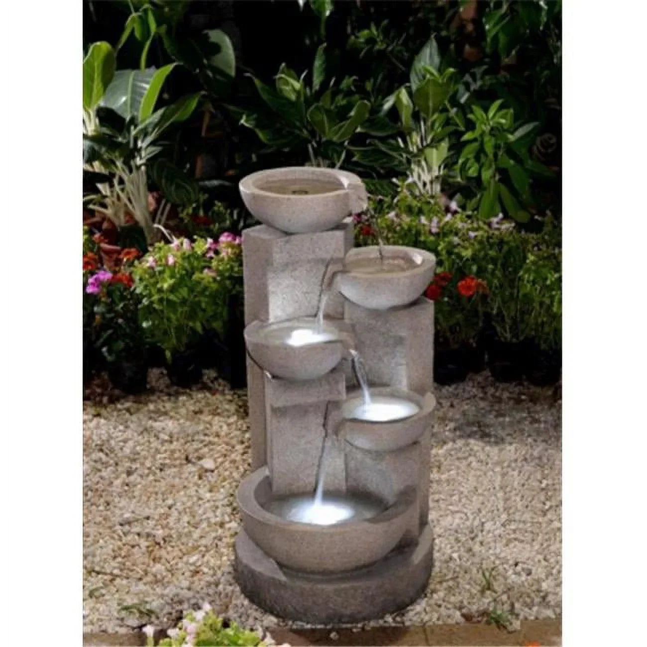 JecoInc FCL107 Multi-tier Bowls Fountain with Led Light