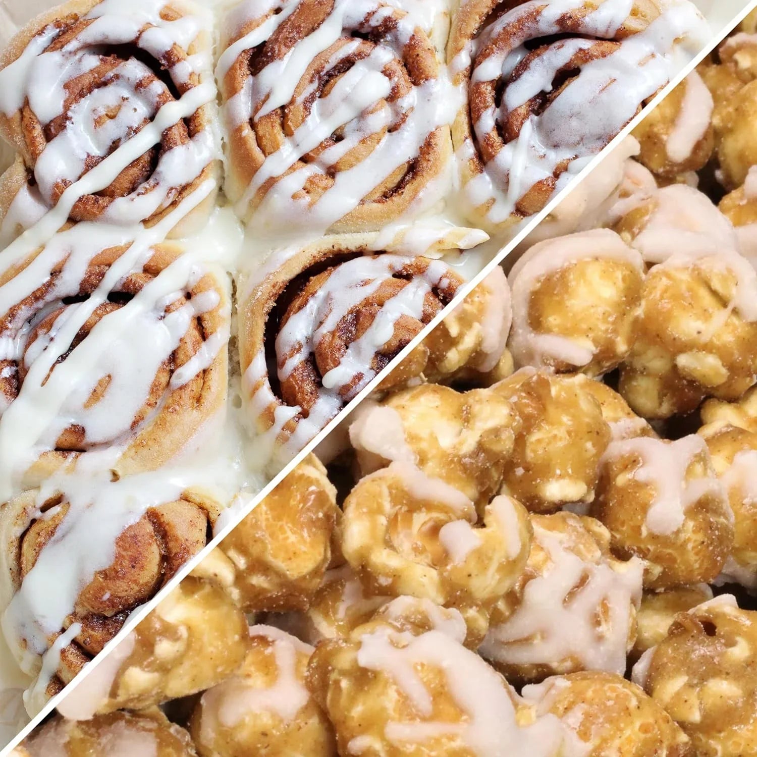 Grmet Cinnamon Swirl Popcorn By Its Delish; 1 Lb Bulk Bag; – Festive Caramel Air Popped Sweet Crunchy Popcorn With White Glaze Corn Snack; Parties – Gluten Free; Vegan; Kosher
