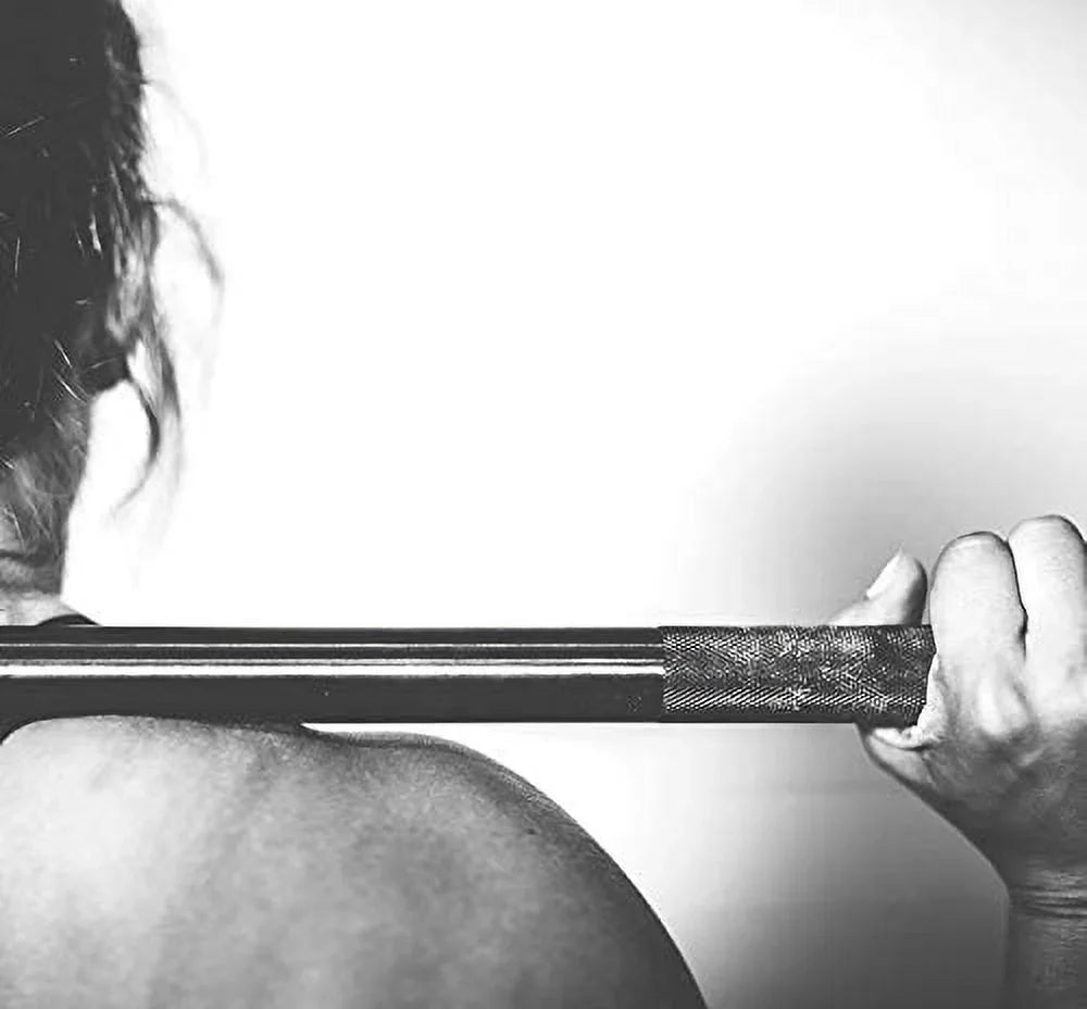 Olympic Weightlifting Barbell Bar 86" - Heavy-Duty Straight Bar for 2-inch Weight Plates - 330 lb. Weight Capacity