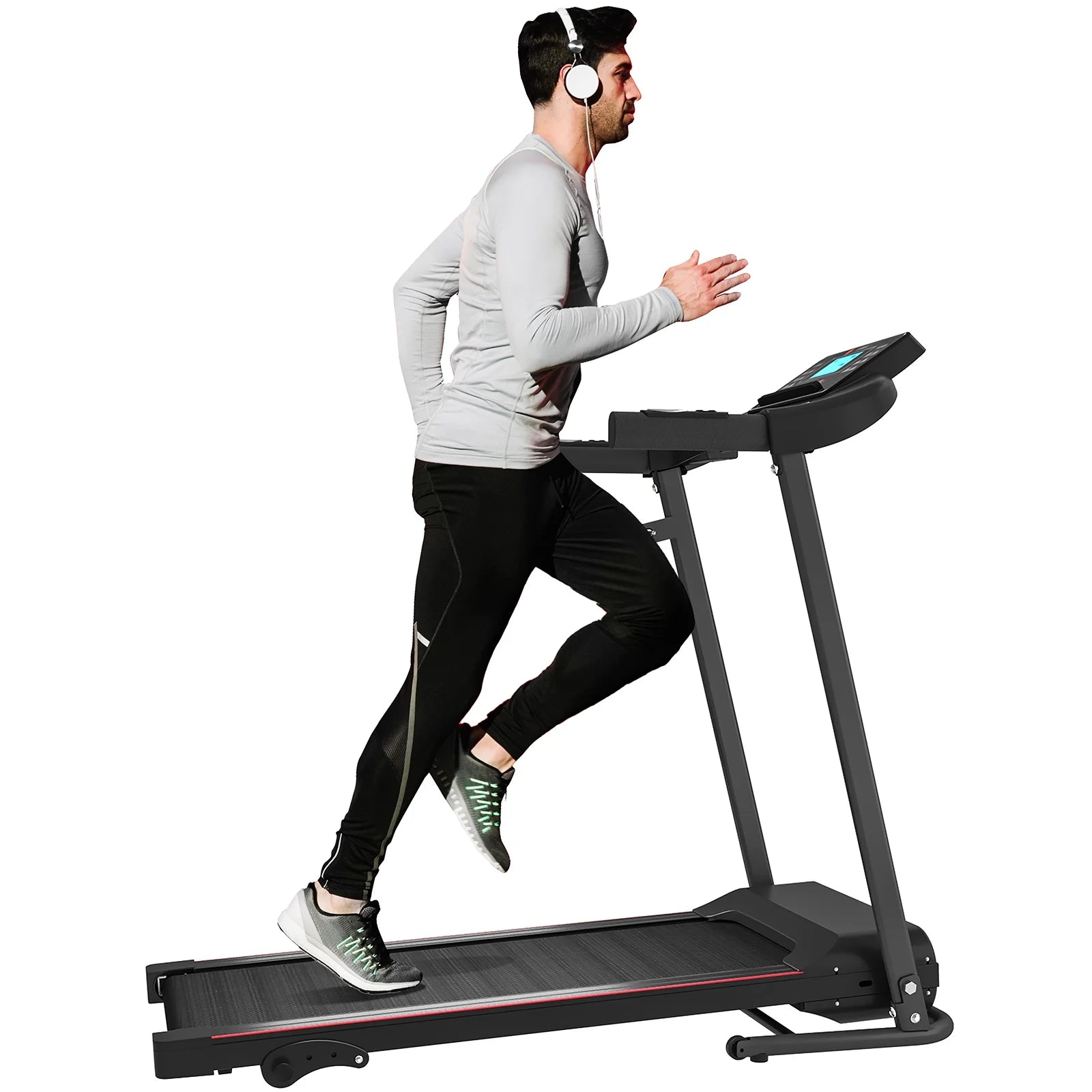 Relife Sports Foldable Treadmill with Incline 220lbs Walking Pad; 0.5-7.5mph; Black