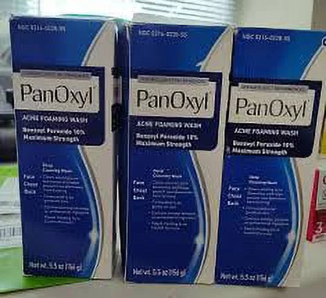 PanOxyl 10% Acne Foaming Wash 5.5 oz (Pack of 3)