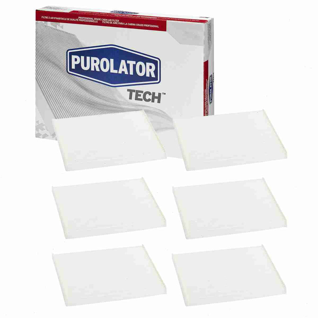 6 pc Purolator TECH TC38222 Cabin Air Filters for 042-2027 224901 24481 24894 24901 4481 453-1010 453-1012 4894 4901 61624901 87139-30010 87139-48020 89894 89901 94894 94901 AF1218 AF1245 AFC1218