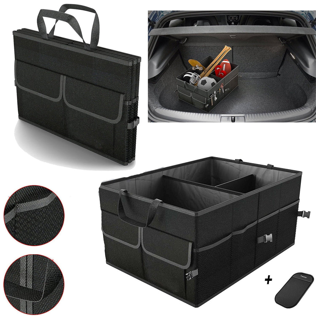 Nokiwiqis Trunk Cargo Organizer Folding Caddy Storage Collapse Bag Bin for Car Truck SUV