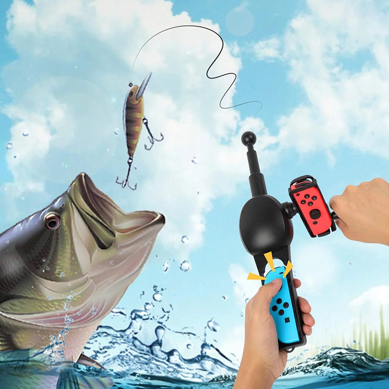 Fishing Rod for Nintendo Switch Accessories; Bigaint Fishing Gifts for Men Who Has Everything; Portable Accessories for Nintendo Switch Fishing Games; Lightweight Gadgets Gifts Choice for Family Party