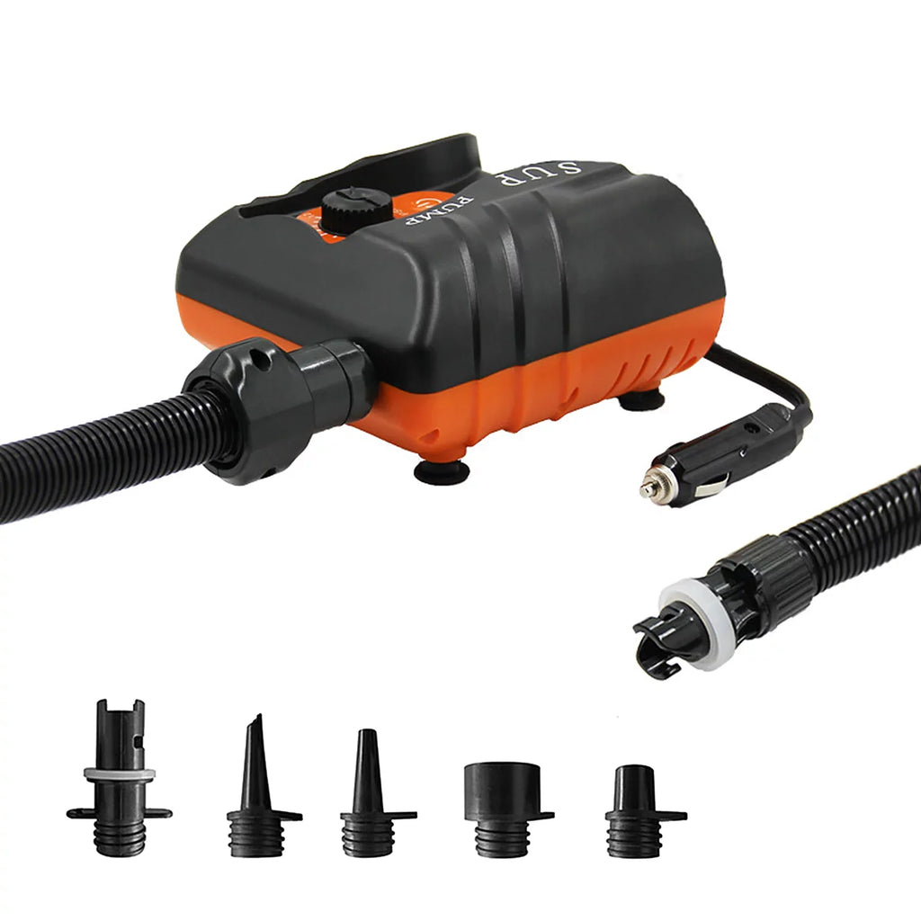 EasytoUse 16 PSI Powered Air Pump with 6 Nozzles for Inflatables and Boats; Edition