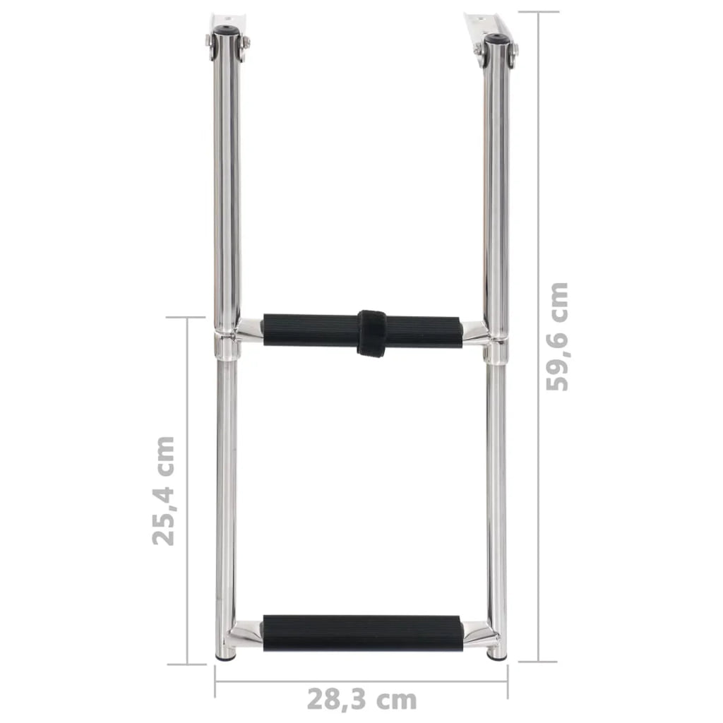 Carevas Folding Boarding Ladder 2-step Stainless Steel