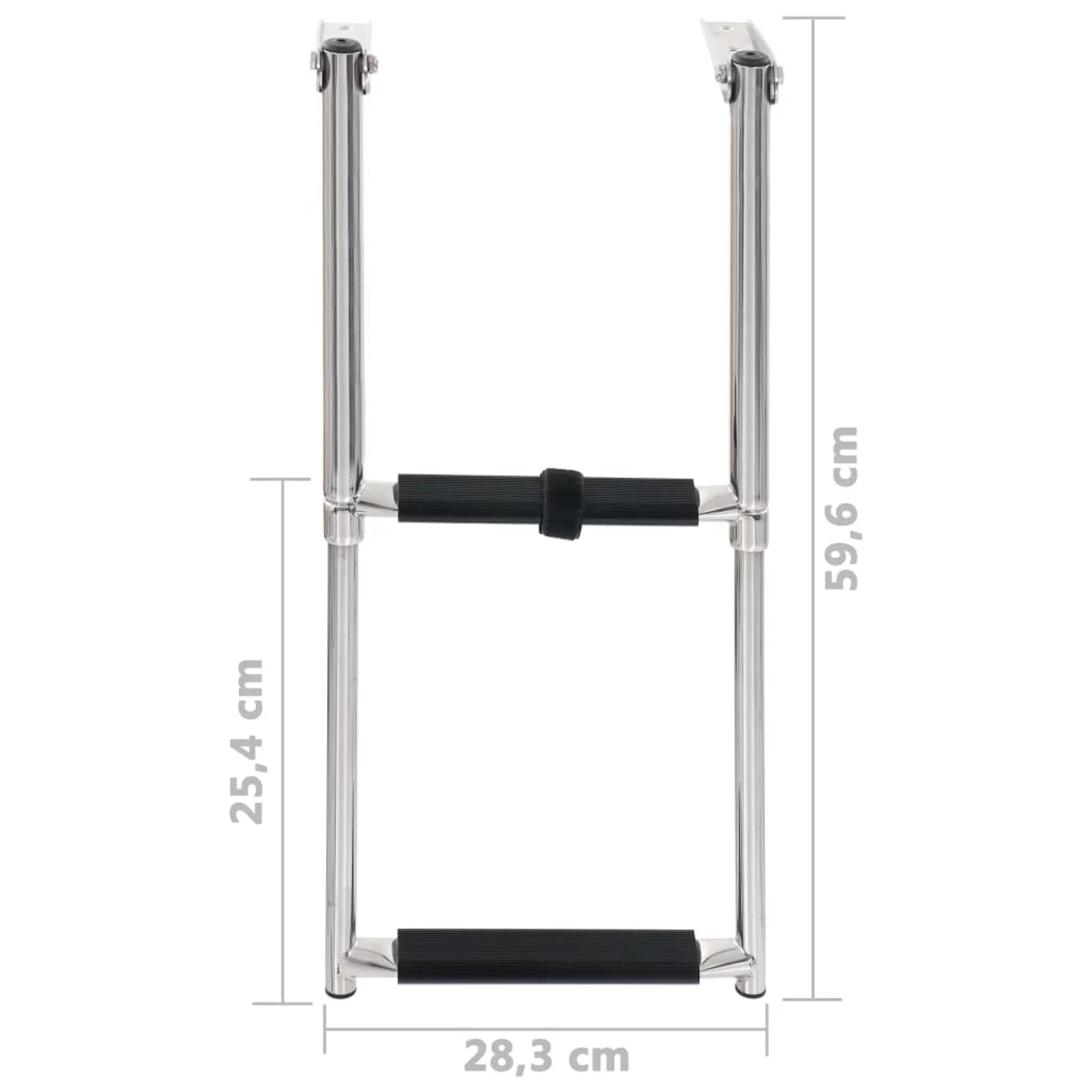 Carevas Folding Boarding Ladder 2-step Stainless Steel