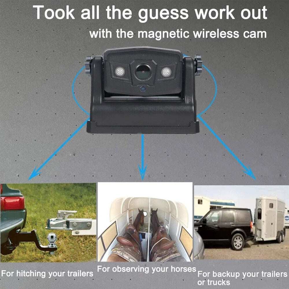 JahyShow Magnetic WiFi Wireless Backup Camera; Powerful 9600mAh Battery; Ideal for Front/Rear View