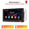 KingFurt 7" Double Din Car Stereo with Apple Carplay & Android Auto Play MP5 Camera HD Screen; FM Radio; Mirror Link