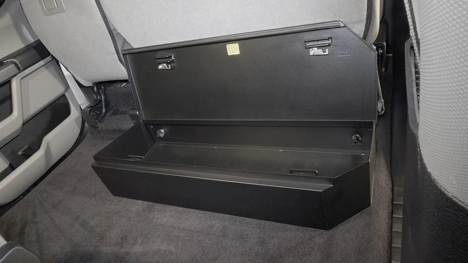 Tuffy Security Products 344-01 Under Seat Lockbox - 2/3 Length; Black; 2015-Current Ford F150 SuperCrew; 2017-Current Ford SuperDuty SuperCrew