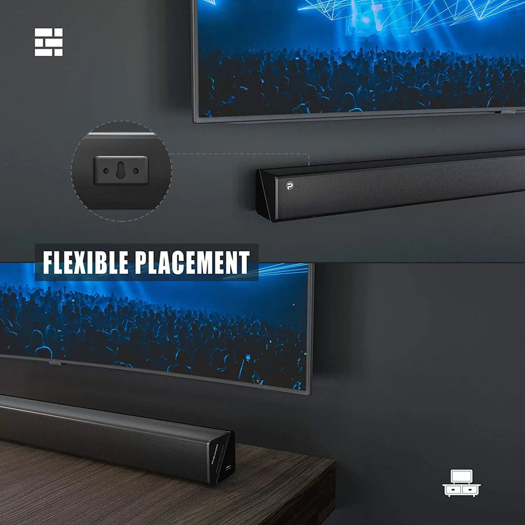 Sound Bar with Subwoofer; TV 2.1 CH Soundbar; Superior Surround Sound System; Works with 4K & HD & Smart TV;Bluetooth 5.0 Enabled (Model: P27; 120W)
