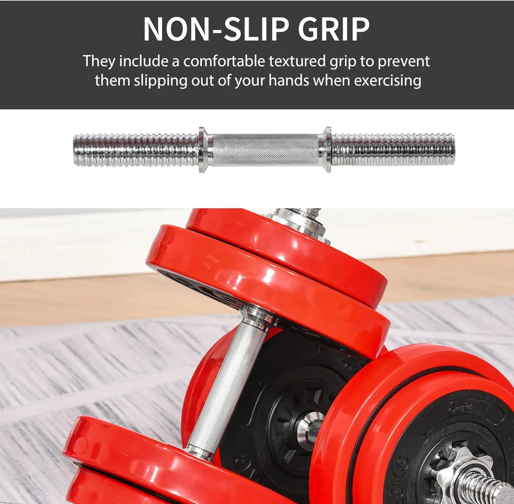 Soozier Adjustable Dumbbell Set; Convertible to Barbell Weight Set for Home Gym Women and Men Weight Lifting Training