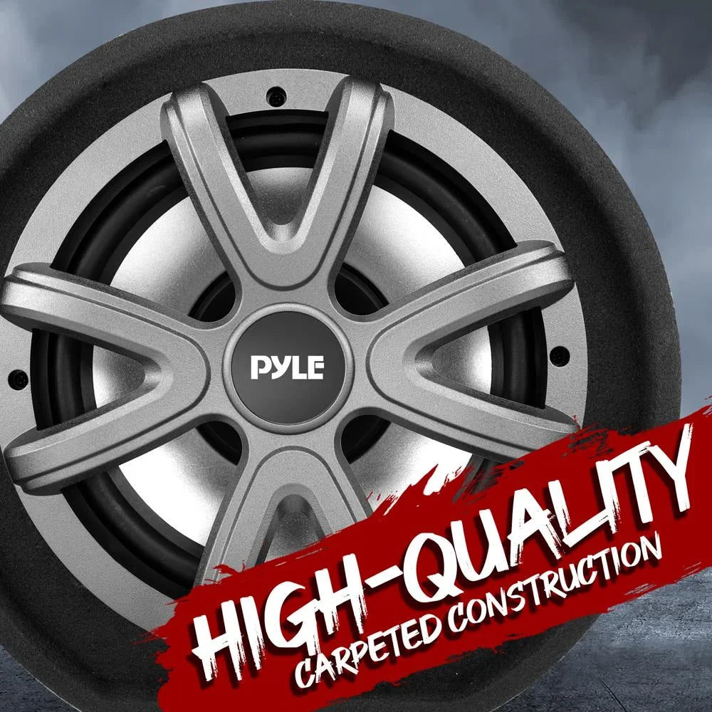 Pyle10-cm Carpeted Subwoofer Tube Speaker 500-Watt High Power Car Audio Sub Bass Enclosure System