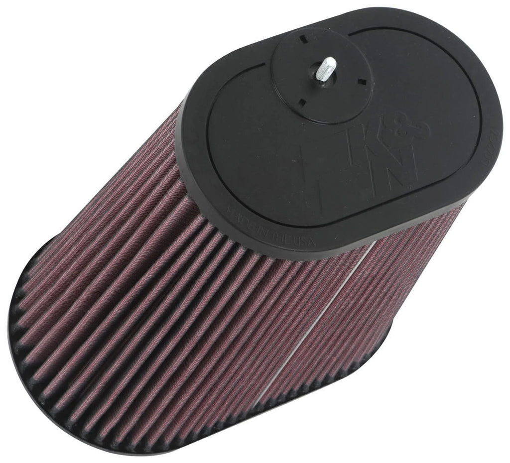 K&N Universal Clamp-On Air Filter: High Performance; Premium; Washable; Replacement Filter: Flange Diameter: 3.125 In; Filter Height: 9 In; Flange Length: 0.625 In; Shape: Tapered Oval; RU-1012