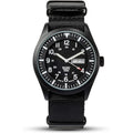 Men's Wrist Watch; Field Military Watches for Men Analog; Black Tactical Outdoor Sport Work Wristwatch; Fluidproof Date Day 12/24 Hour with Army Nylon Band