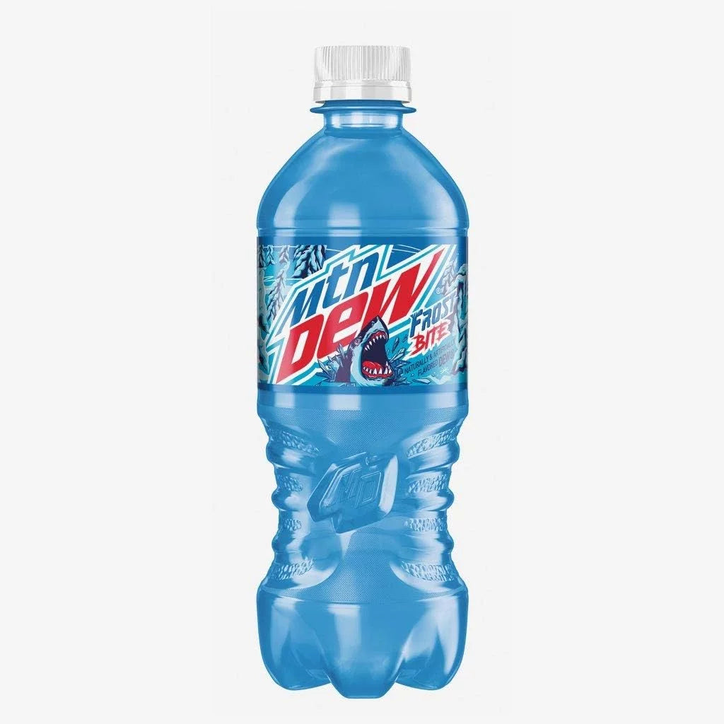 NEW Limited Edition Mountain Dew Frost Bite; 20 Fl Oz Bottle; 6 Count