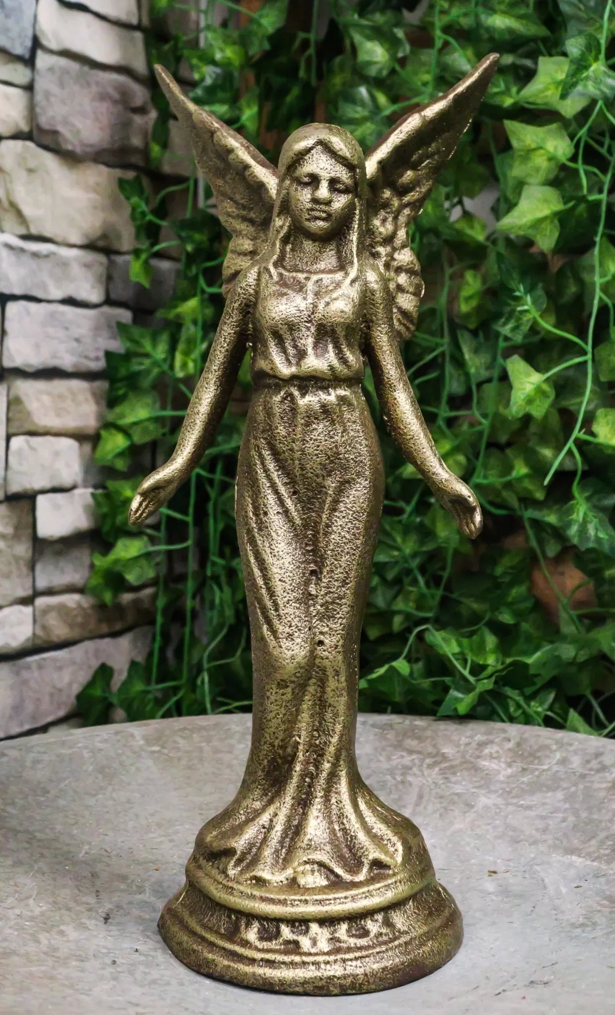 Cast Iron Rustic Enchanted Ventilatortasy Fairy Garden Pixie Faerie Standing Figurine