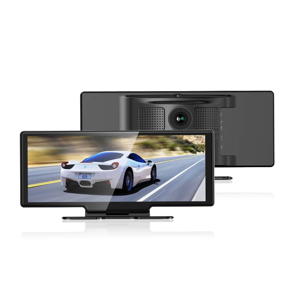 Eccomum 4K DVR Dash Camera Front & Rear Driving Recorder with 10.26 cm Touchscreen for Carplay Android Auto Built-in WiFi Support G-Sensor Parking Monitor Loop Recording Hands-Free Calling