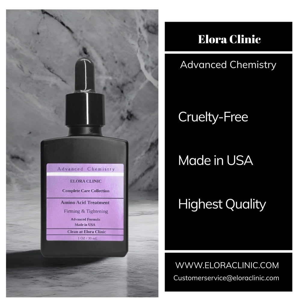 Elora Clinic Amino Acid Serum - Hyaluronic Acid + Essential Amino Acid Blend - Hydrating & Rejuvenating Hyaluronic Acid + Amino Acid Serum - Increase Retention - Rejuvenating