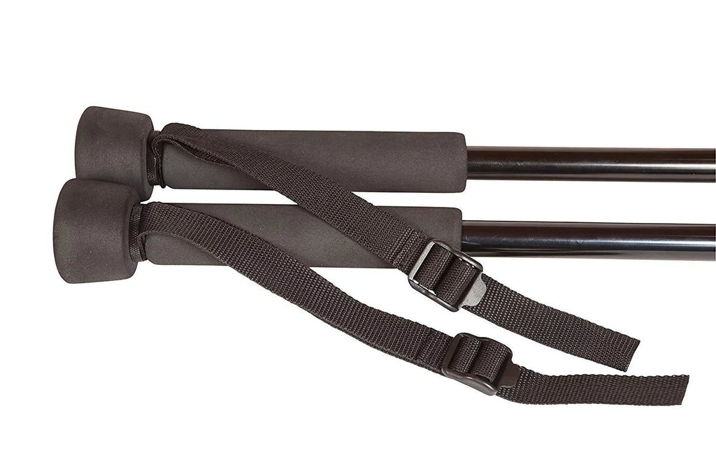 York Nordic Collapsible Trekking & Hiking Poles with Digital Camera Mount; Flip Locks; and Rubber Feet; Pair