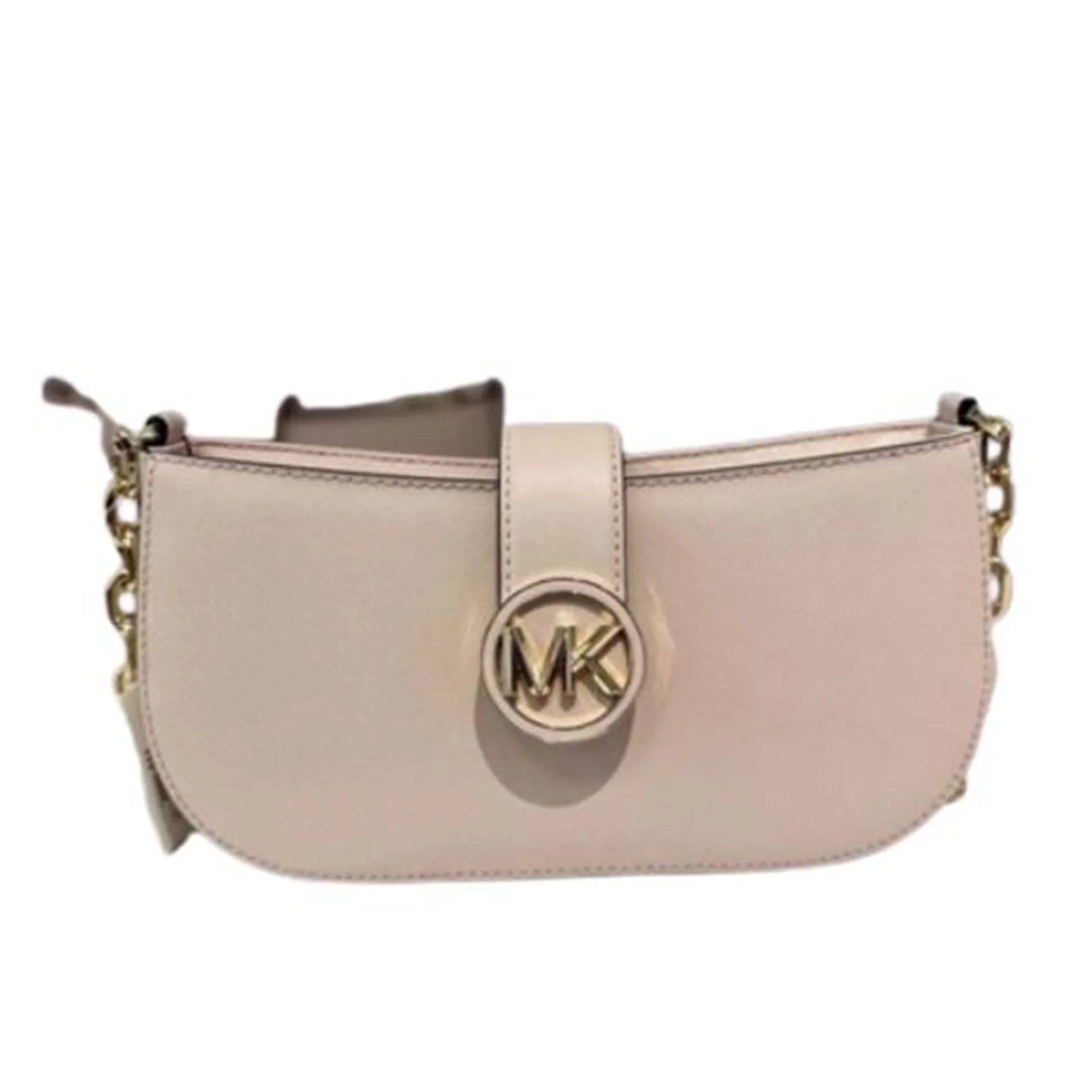 Michael Kors Womens Carmen XS Leather Pouchette Shoulder Bag (Powder Blush) 35F2GNMC0L-424