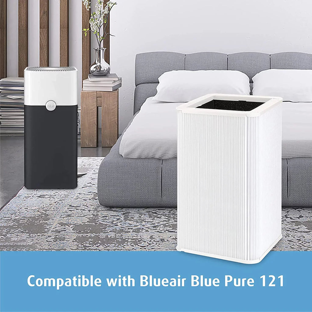 121 Replacement Filter Compatible with Blueair Blue Pure 121 Air Purifier; HEPA and Activated Carbon Filter