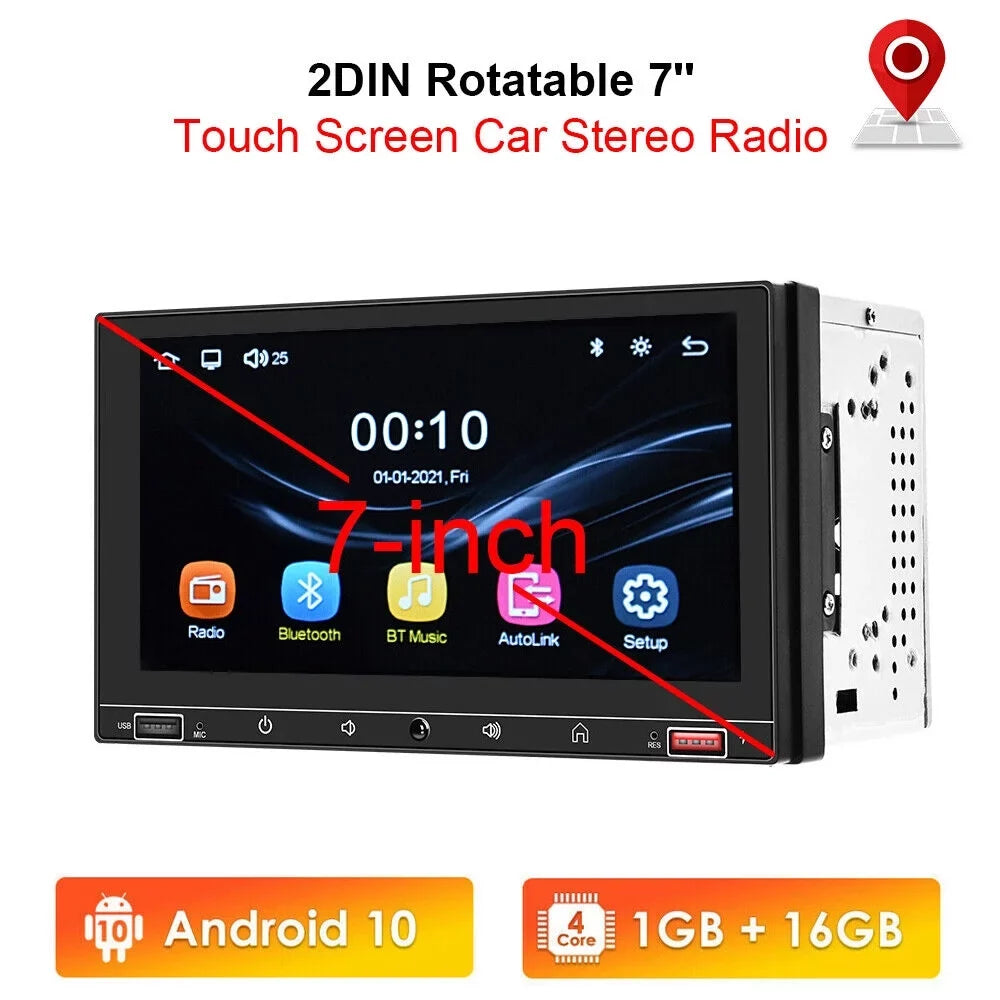 Onemayship 7" HD Screen Apple Carplay & Android Auto MP5 Player Wired Mirror Link Bluetooth AUX Fast Charge - Car Stereo System