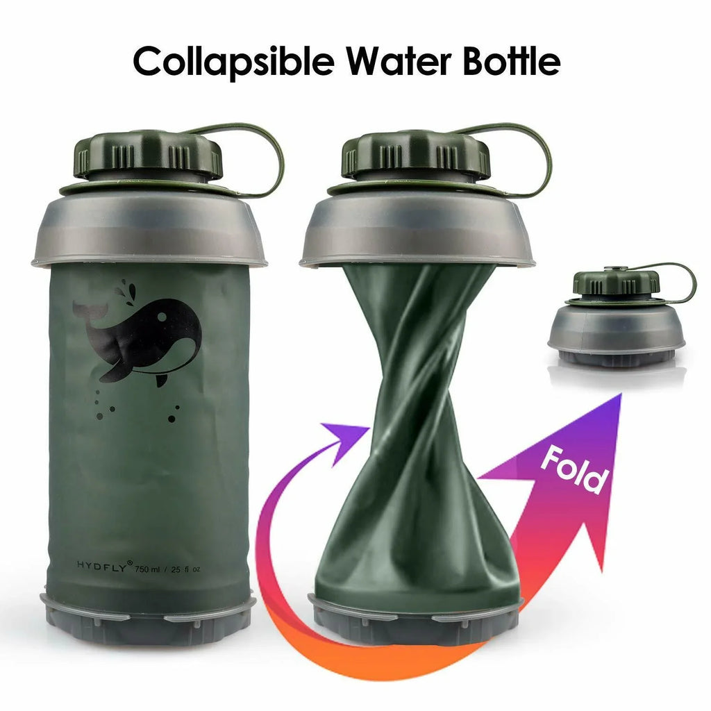 Outdoor Sports 750ml Hollow Fiber UF Collapsible Purifier Filter Bottle