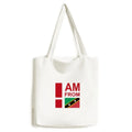 I Am From Kitts Nevis Tote Canvas Bag Shopping Satchel Casual Handbag