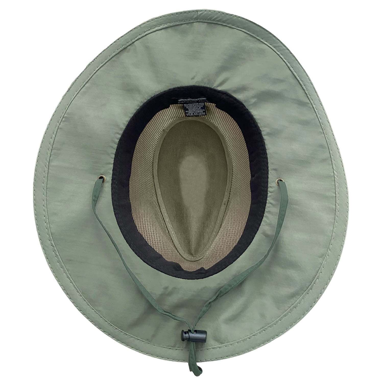 Panama Jack Mesh Crown Safari Sun Hat; 3" Brim; Adjustable Chin Cord; UPF (SPF) 50+ Sun Protection (Fossil; Large)