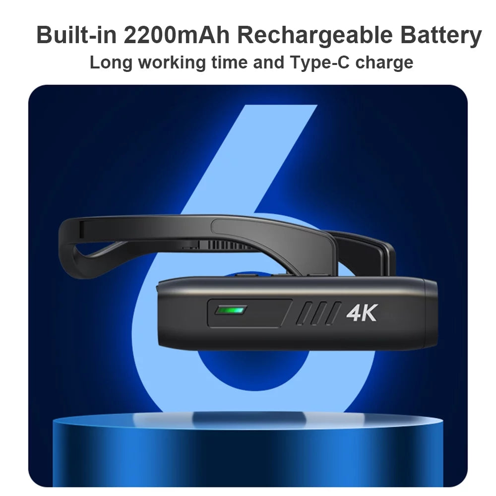 Andoer Camcorder 4K Head Mounted Camera EP6 Wearable Video Camera FHD 1080P 60FPS Vlog Camera Recorder WiFi Hands-Off Camera Webcam