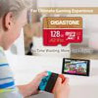 Gigastone 128GB Micro SD Card; 4K Game Pro; Nintendo Switch Compatible; A2 Run App; 4K Video Recording; Micro SDXC R/W up to 100/50MB/s; 2 Pack (2x128GB)