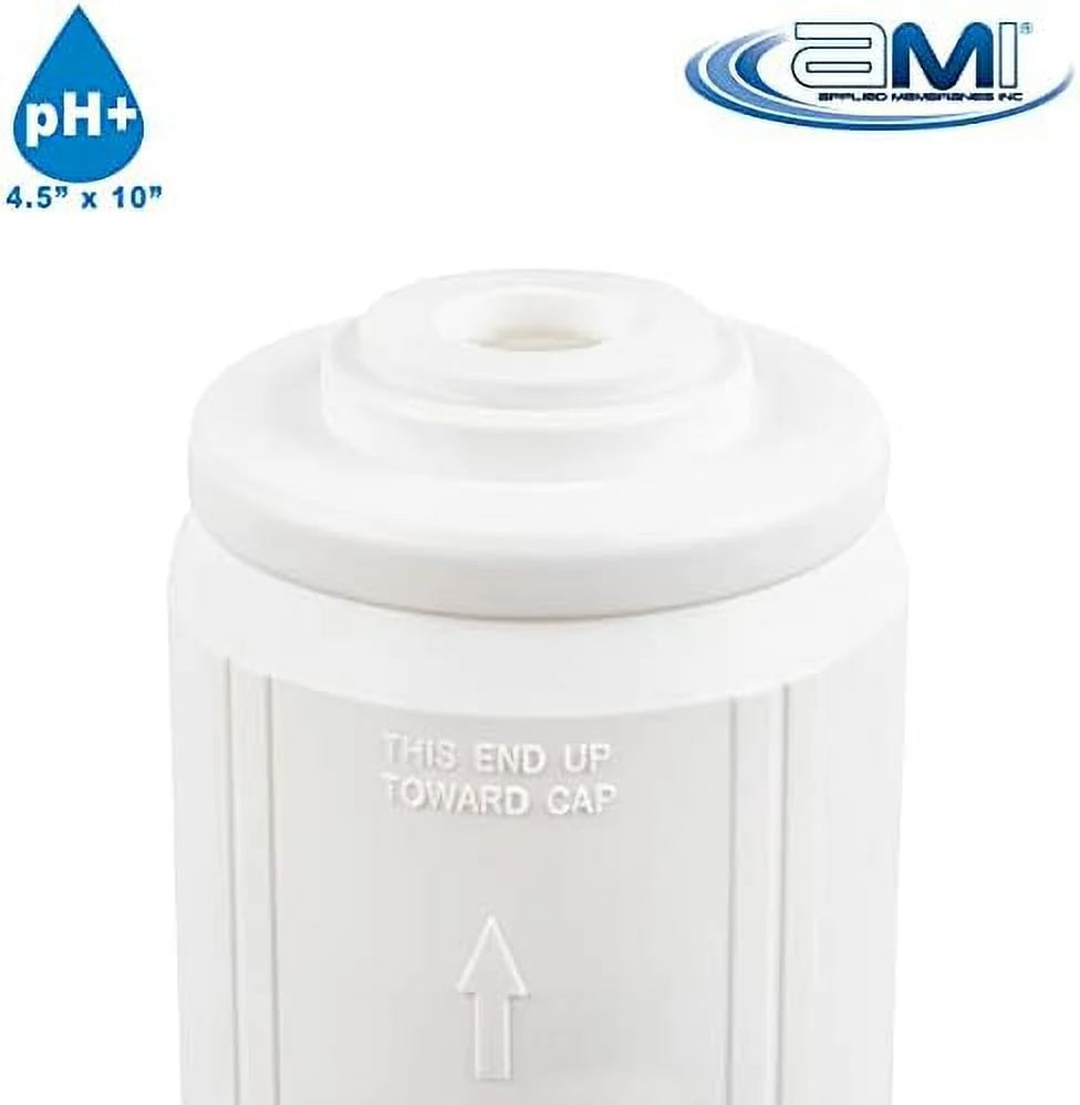 INC Ph Neutralization Filter Cartridge | Calcite Filter To Raise Alkalinity Of Low Ph | Standard 4.5" X 10" Size Fits 10 millimeter Filter Housing | H-F4210CALCITE (4.5X10))