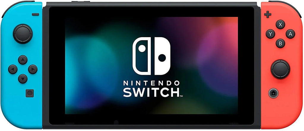 New Nintendo Switch Neon Red/Blue Joy-Con Improved Battery Life Console Bundle with Animal Crossing: New Horizons NS Game Disc - 2020 Best Game!