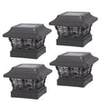 Better Homes & Gardens Solar Powered 4'' x 4'' Post Light; LED Light (4-Pack)