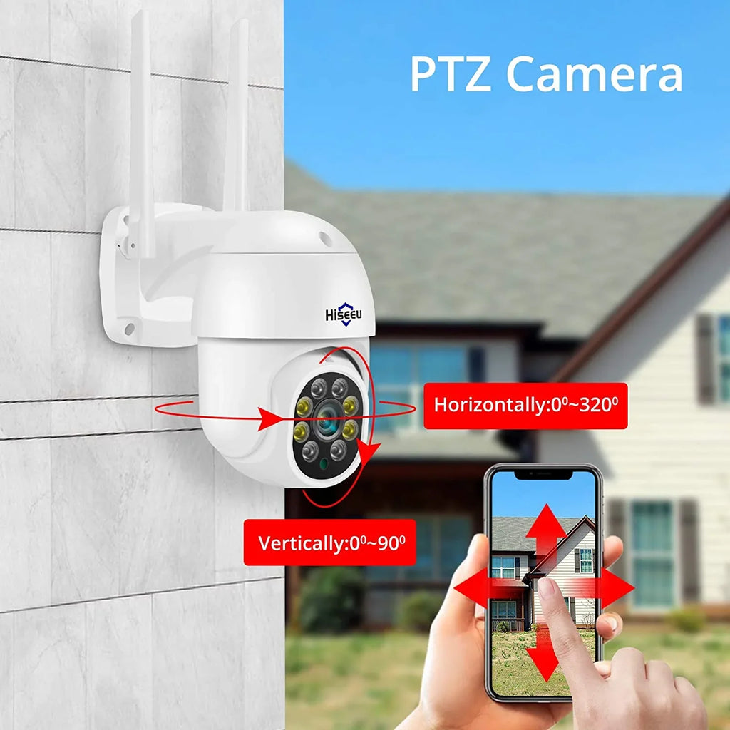 Hiseeu 5MP Security Camera System with 1TB Hard Drive; Outdoor Security Camera Wireless Wifi with Two-Way Audio;Human Detection; Home Security Cameras System